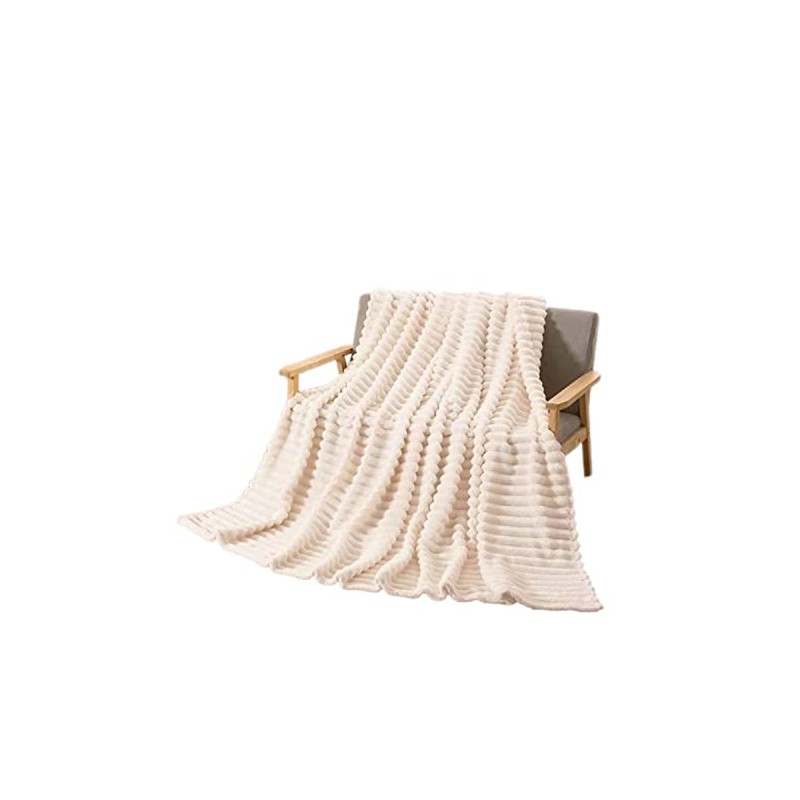 Fleece Brushed Throw Blanket Perfect Sofa Bed, breathable Lightweight Soft