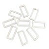 3/4 inch 20mm White Rectangle Plastic Dee Ring D Webbing