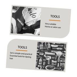 Healvian 1set Hair Dye Coloring Kit Set Tinting Brush Bowl and Cape for Easy Hair Tinting Salon Use