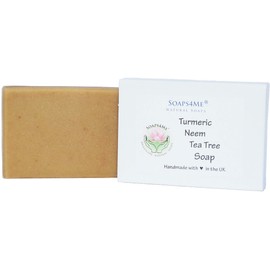 SOAPS4ME Turmeric, Neem & Tea Tree Natural Handmade Soap (1pc) | 100g | with Shea Butter and Aloe Vera gel