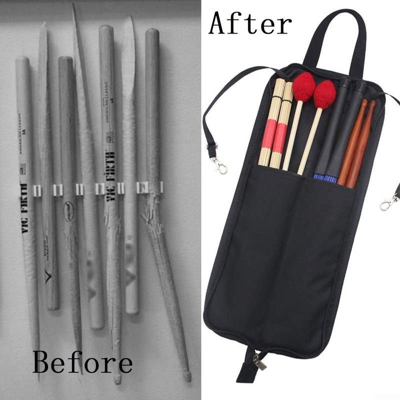 Waterproof drumstick bag, drum case, drum stick storage bag, drumstick