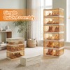 TIMBERHIDE Shoe Rack Organizer for Entryway/Closet,Stackable Magnetic-Door Shoe Boxes,Foldable Space-Saving