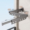 Metal Foldable Clothes Drying Rack with Double Suction Cups, No-Drill