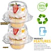 FoodieJoy 180 Packs Individual Cupcake Containers Stackable Single Compartment Cupcake