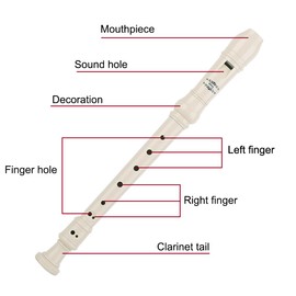 GLORY ESTD. 1962 Glory Soprano Recorder Instrument for Beginner, German Fingering C Key Recorder Instrument,Beige