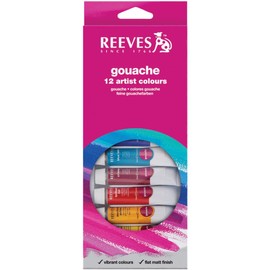 Reeves Gouache Colour Tube Set, 10 ml - 12 Pack