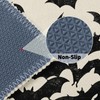 Halloween Black Bat Bath Mat 32x20 Inch Distressed Bat Silhouette