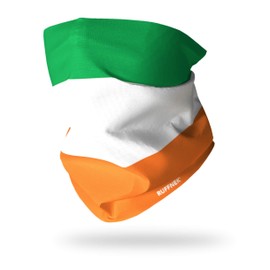 Ruffnek FLAG OF IRELAND/IRISH TRICOLOUR FLAG/Trídhathach na hÉireann - Multifunctional Headwear Neck warmer, Snood tube scarf - Men & Women