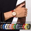 ULLCHRO Unisex Perlon Nylon Bracelet with Stainless Steel Silver Buckle,