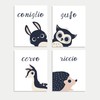 Peeking Animal Collection, Children's Wall Art, Set of Four 8x10