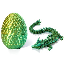 BZQCPLX 3D Dragon Egg Articulating Gemstone,Crystal Dragon Figurine,3D Dragons Egg,Articulated Dragon,Removable Mystery Dragon Egg Toy Dragon,for Kids and Adults Home Decor Desk Decor (C)