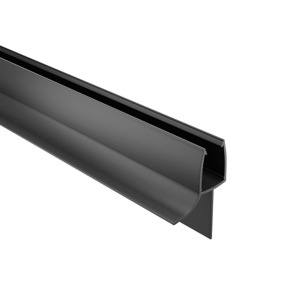BAUHANDEL24-80 cm Shower Seal Black for Glass Thickness 6 mm