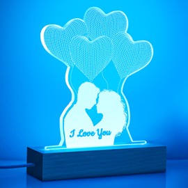 ZEEYUAN Gifts for Valentine's Day Anniversary Valentines 7-Colors Night Light Gift for Girlfriend Birthday Gifts for Wife Couples Husband I Love You