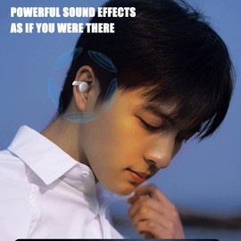 Ear Clip Earbuds - Clip On Earbuds,Lightweight Noise Reduction Earphones Comfortable for Sports Workouts Workplace Shower Sleeping Game Outdoor