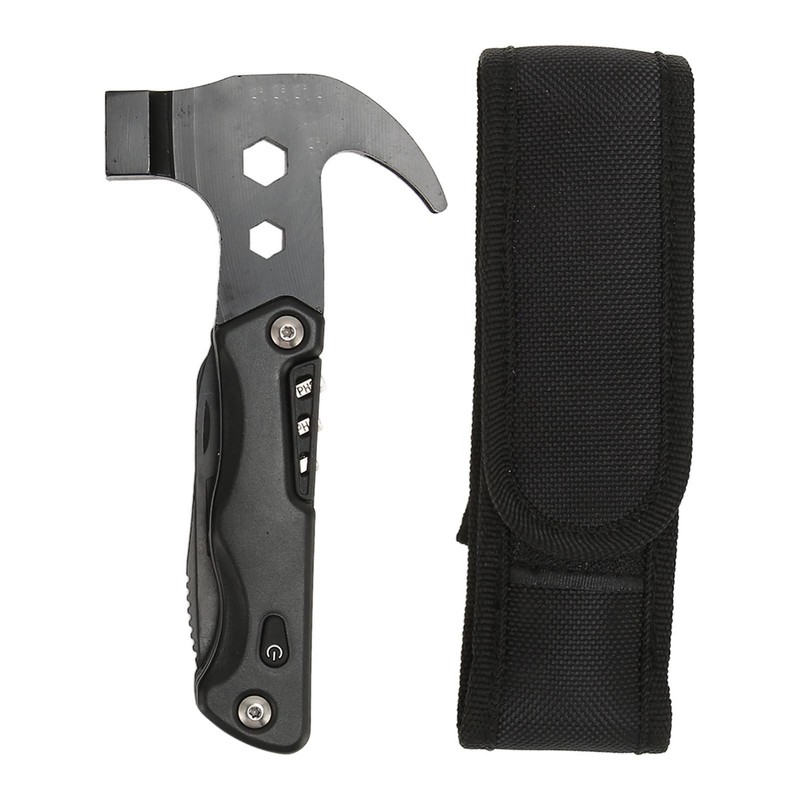 Multifunctional Hammer Foldable Small Portable Multitool Hammer with LED Light