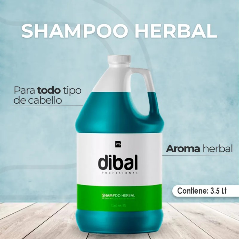 Shampoo Herbal Para Todo Tipo De Cabello De Dibal 3.5