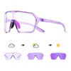 KAPVOE Photochromic Cycling Glasses Men Mountain Bike Glasses Women Clear