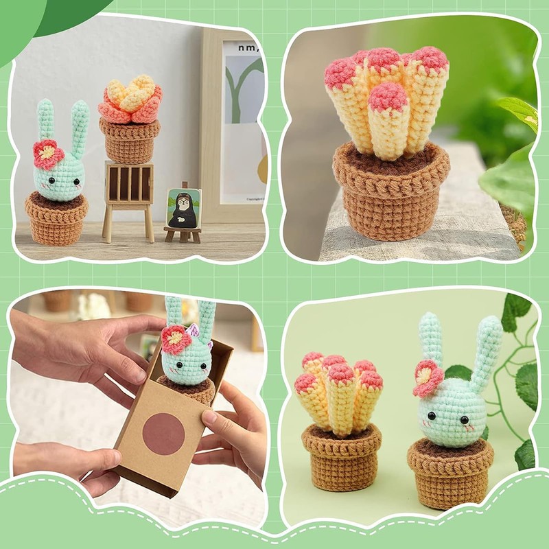 Crochet Starter Kit,Uandhome Crochet Kit for Beginners, Beginner Crochet Kit