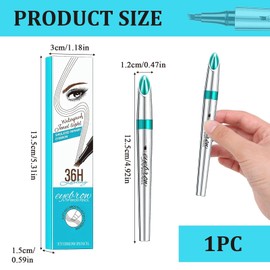 Eyebrow Pencil with 4 Tips, Microblading Pencil, Eyebrow Pencil, Waterproof, Long Lasting, Easy to Use and Remove, for a Natural Look of Eyebrows - Eyebrow Makeup