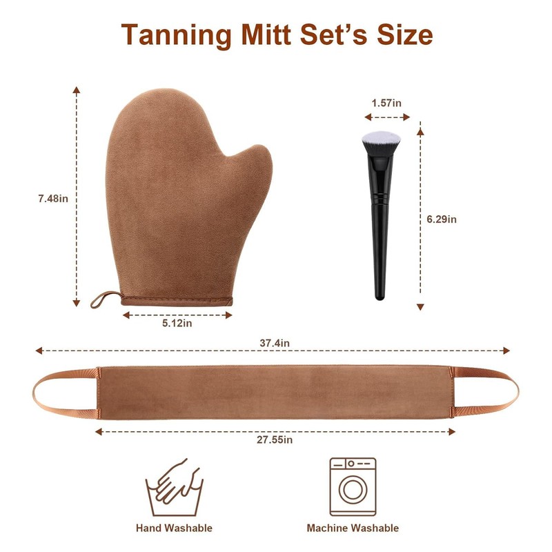 GAIYAH Self Tanning Mitt Set 3 in 1 Fake Tan