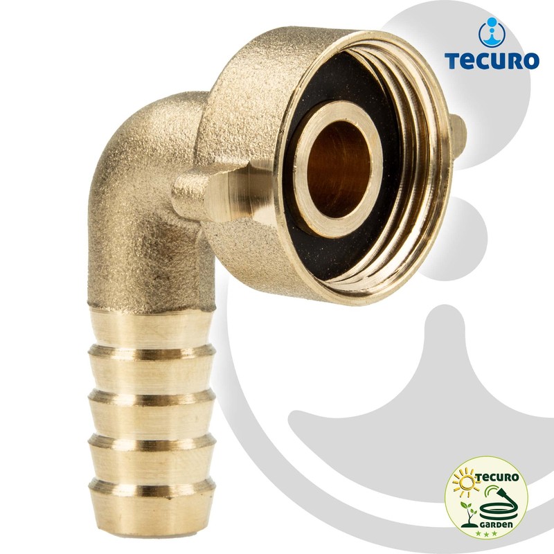 tecuro Hose Fitting with 3/4 Inch Nut x 90° Spout