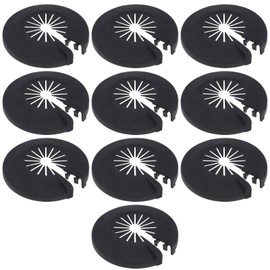 YINETTECH 10 Pieces Decorative Cover Replacement Plastic Pipe Collars Radiator Rosette Radiator Pipe Cap Accessories for 8-29 mm Heating Pipes Water Pipes Black