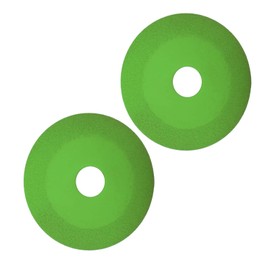 Glass Cutting Disc, 2 Pack 22mm ID 100mm OD 15mm Sand Width 1mm Thick Ultra Thin Cutting Saw Blade Wheel Replacement for Glass Ceramic Tile Crystal Wine Bottle Polishing and Cutting (Green)