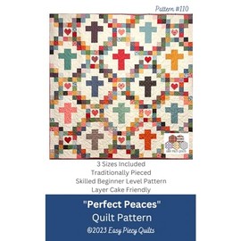Easy Piecy Quilts LLC Perfect Peaces Quilt Pattern, Multi