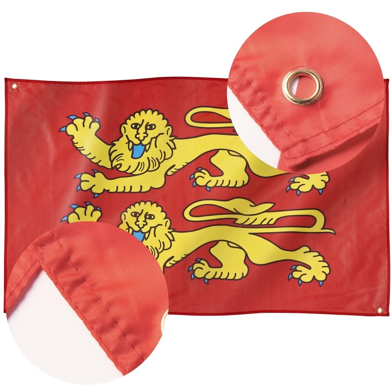 Runesol Lower Normandy Flag, 91x152cm, 3ft x 5ft, 4 Grommets,