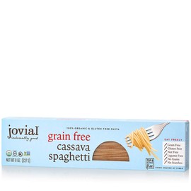 Jovial Grain-Free Cassava Spaghetti | Cassava Pasta | Paleo Pasta | Grain-Free | Certified Gluten-Free | 100% Organic Pasta | USDA Certified Organic | Non-GMO | High-Fiber | 8 oz (6 pack)
