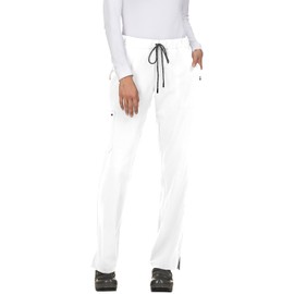 KOI Next Gen Everyday Hero Women's 5-Pocket Cargo Scrub Pants White Medium Petite