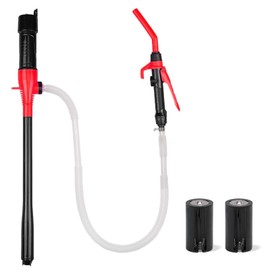 HORUSDY Portable Battery-Operated Fuel & Water Transfer Pump, 2.2GPM Automatic Siphon Pump for Gas Can & Tank, Handheld Liquid (Red)