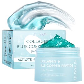 Collagen Jelly Cream, Triple Collagen Face Moisturizer Gel With Blue Copper Peptides & Collagen | Elasticity & Hydration | Repairs The Skin Barrier | Anti-Aging Daily Moisturizer For All Skin Types