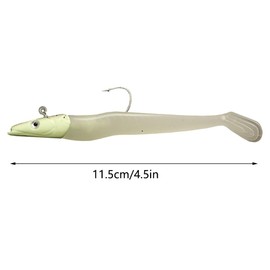 Soft Fishing Lures, 5Pack Soft Plastic Lures, Jig Head Soft Fishing Lures, Paddle Tail Swimbaits Lures, Jerk Bait Lures, Fishing Lures For Bass Trout Redfish Saltwater Freshwater (B)