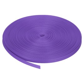 QUARKZMAN Webbing Strap Polypropylene 10 mm Wide Nylon Webbing 45 Metres Heavy Flat PP Webbing for Outdoor DIY Gear Repair Backpack Pannier Rack Crafts, Light Purple