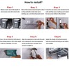 MOTONG Stainless Steel Microwave Oven Wall Mount Stand Holder Shelf