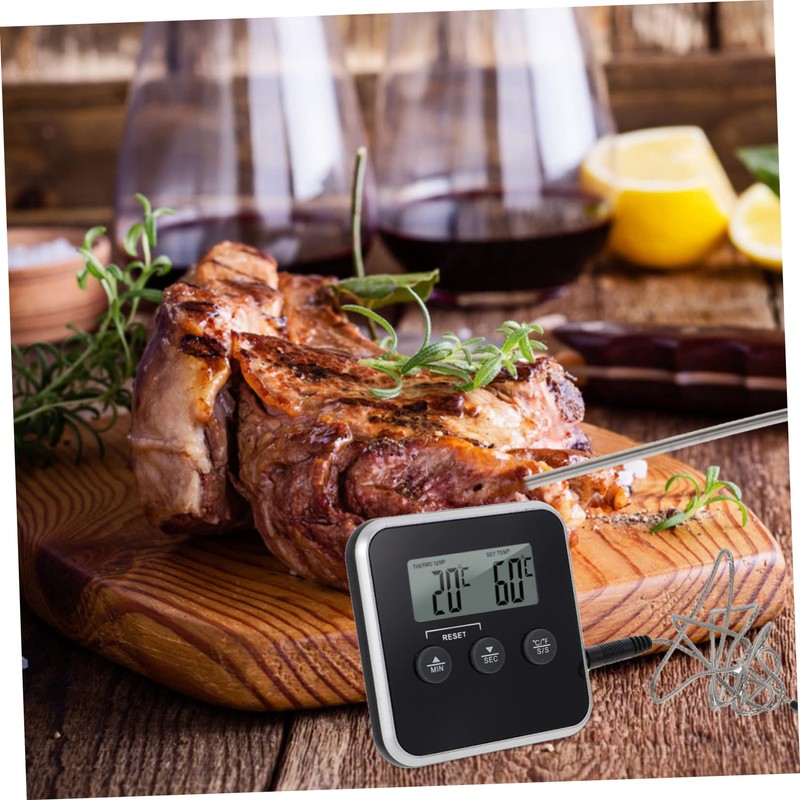 FUNOMOCYA BBQ Thermometer with Temperature Alarm Digital Probe for Grilling