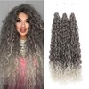 WoWCFyyds 24Inch Deep Wave Twist Curly Crochet Hair Extensions Pack