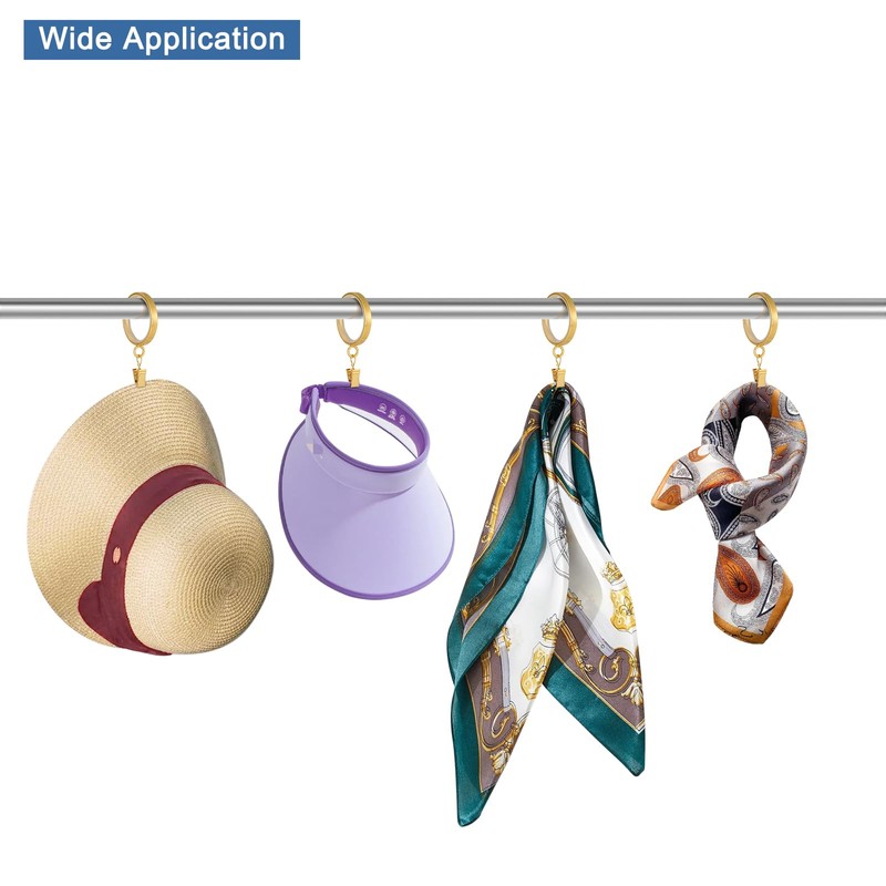 Curtain Rings with Clips 12 Pack, Luxury Style of Curtain