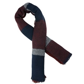 Century Star Stylish Plaid Scarf Soft Oversized Scarves Warm Cozy Blanket Winter Shawl Navy Red One Size