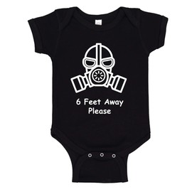6 Feet Away Please premium cotton baby body suit, baby romper