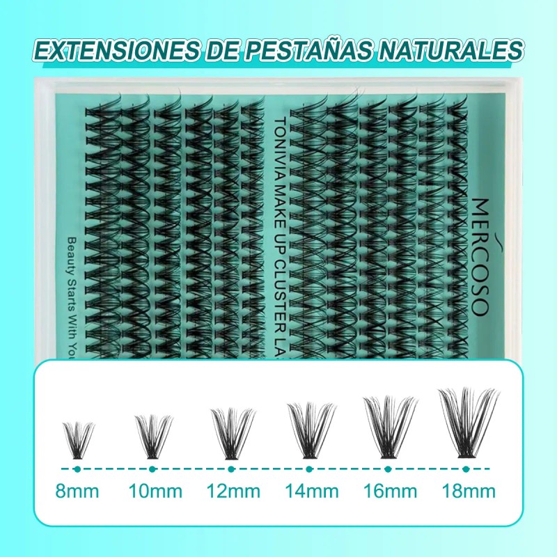 Kit Extensiones De Pestañas 30d+40d Curvatura D 9-16mm Mixta
