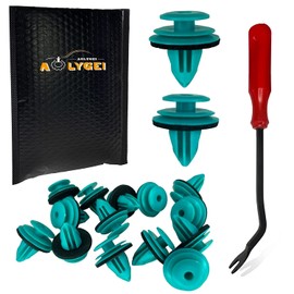 AOLYGEI Rivet Retainer Clip Nylon with Soundproofing Pad Car Clip Trim Clip Rivet Set Panel Removal Tool Universal for Toyota Lexus 90467-10188 50pcs C68