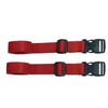 Webbing Strap with Quick Release Buckle, Pack of 2 (Red,