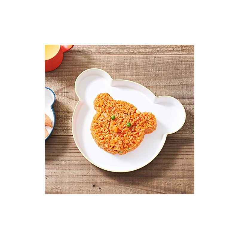 tak JTN-0110-GY Kids Dish Plate Bear Kids Plate Gray 19