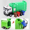 Garbage Truck Toy, 1:50 Pull Back Alloy Waste Management Recycling