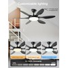 FUMLTP Ceiling Fans with Lights, 51 Inch Ceiling Fan with