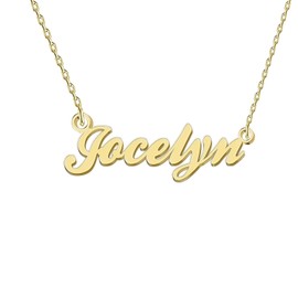 GR35Z9 Jocelyn Name Necklace for Women Gold Nameplated Pendant Stainless Steel Jewelry