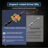 Magnetic Screwdriver Bit Set, S2 Steel Construction, 1/4-Inch Hex Shank,
