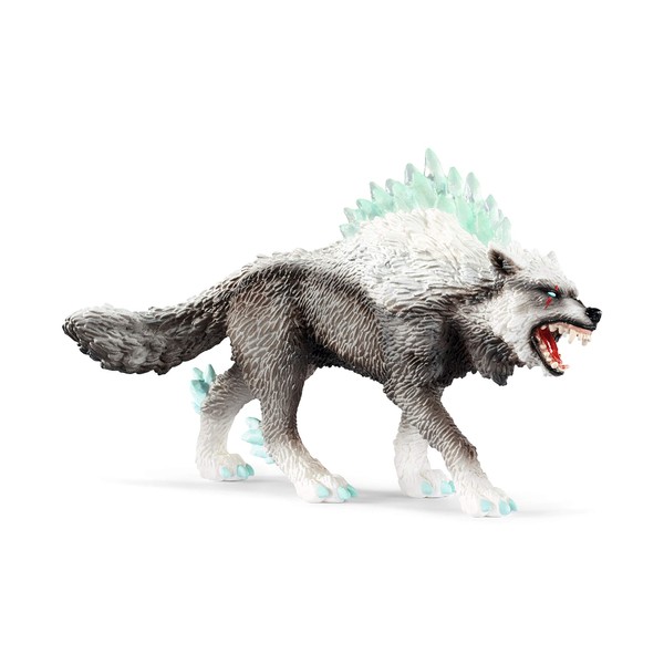 Schleich Eldrador Monster Creatures Mythical Snow Wolf Action Figure - Magical Ice Monster Snow Wolf Animal Figurine, Ferocious Enchanting Realistic Creature Toy for Boys, Girls, Gift for Kids Age 7+